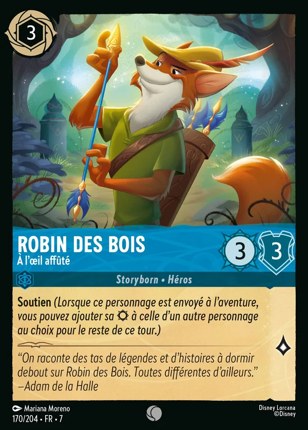 Robin des Bois - À l'œil affûté — Disney Lorcana Personnage card from Archazia's Island
