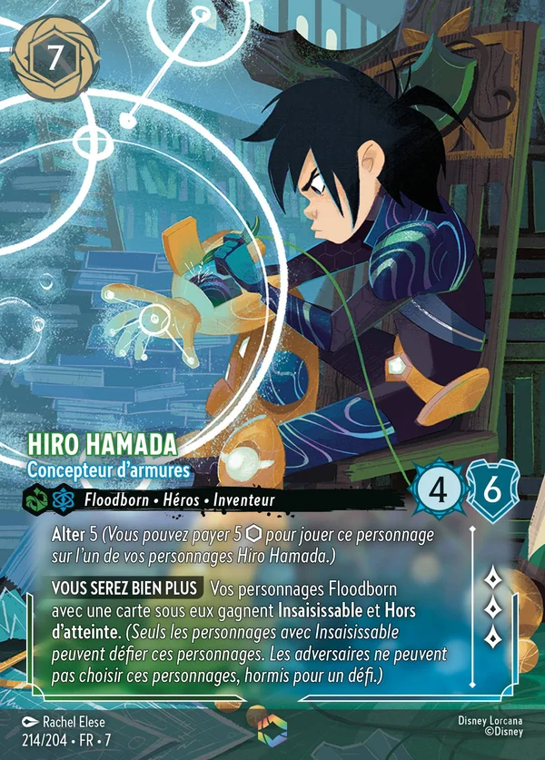 Hiro Hamada - Concepteur d'armures — Disney Lorcana Personnage card from Archazia's Island