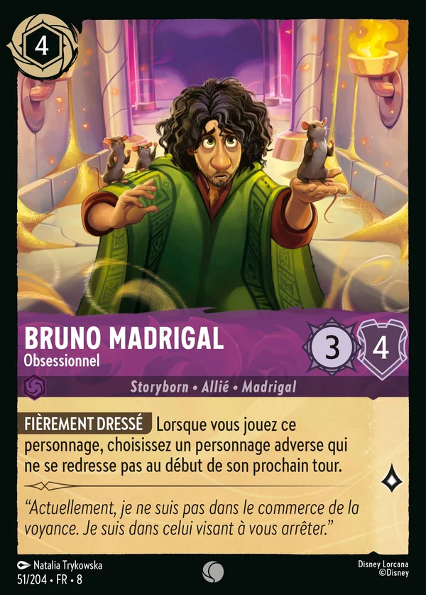 Bruno Madrigal - Obsessionnel — Disney Lorcana Personnage card from The Reign of Jafar