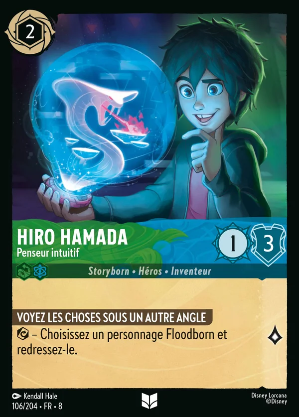 Hiro Hamada - Penseur intuitif — Disney Lorcana Personnage card from The Reign of Jafar