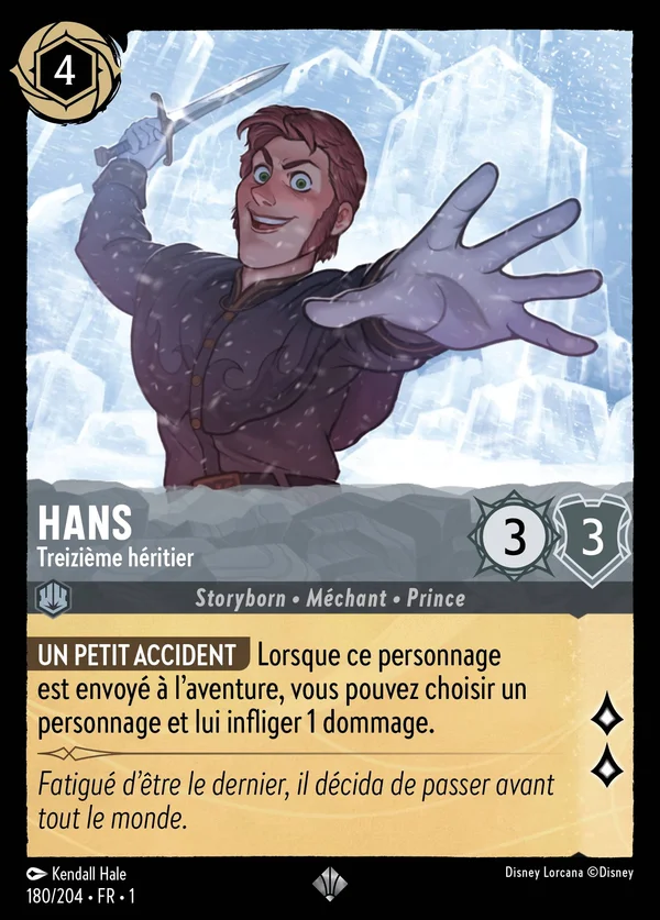 Hans - Treizième héritier — Disney Lorcana Personnage card from The First Chapter