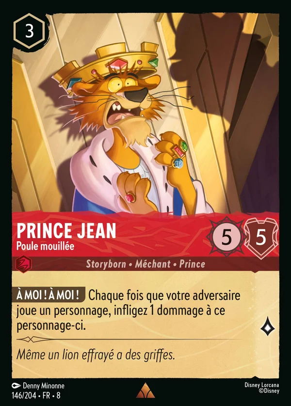Prince Jean - Poule mouillée — Disney Lorcana Personnage card from The Reign of Jafar