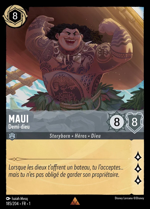 Maui - Demi-dieu — Disney Lorcana Personnage card from The First Chapter