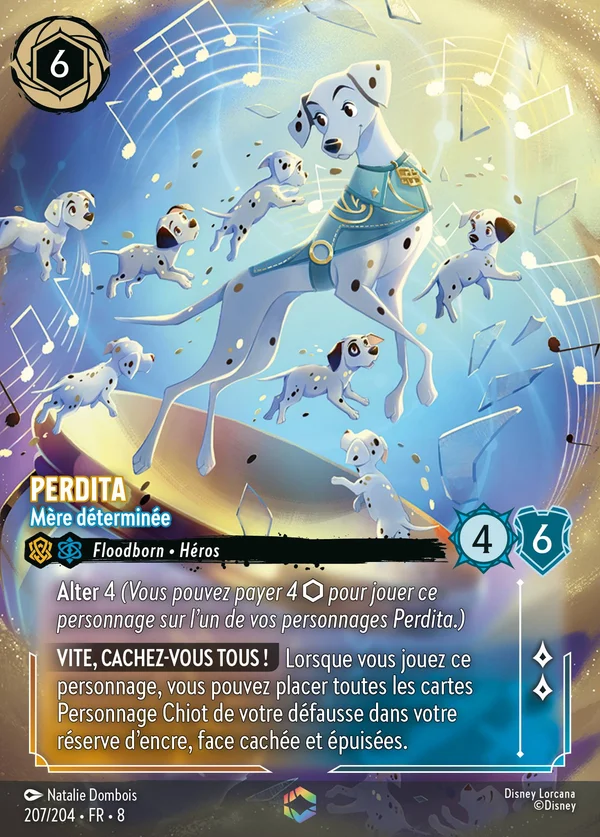 Perdita - Mère déterminée — Disney Lorcana Personnage card from The Reign of Jafar