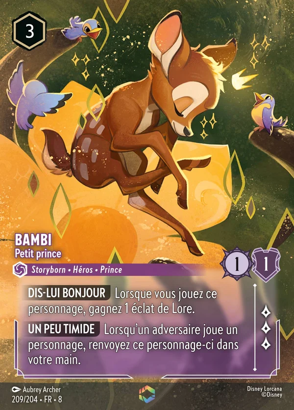 Bambi - Petit prince — Disney Lorcana Personnage card from The Reign of Jafar
