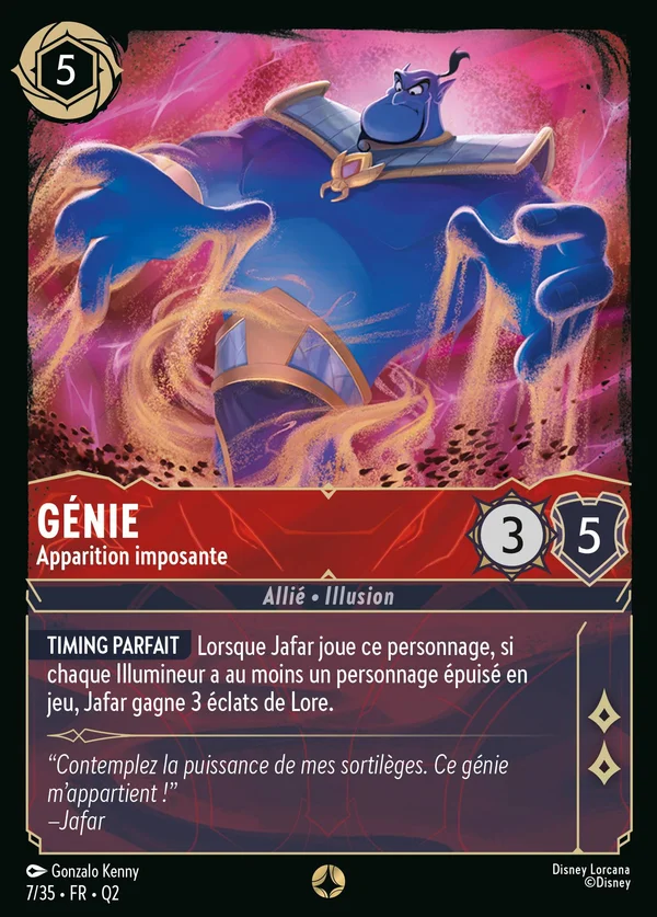 Génie - Apparition imposante — Disney Lorcana Personnage card from Illumineer's Quest: Palace Heist