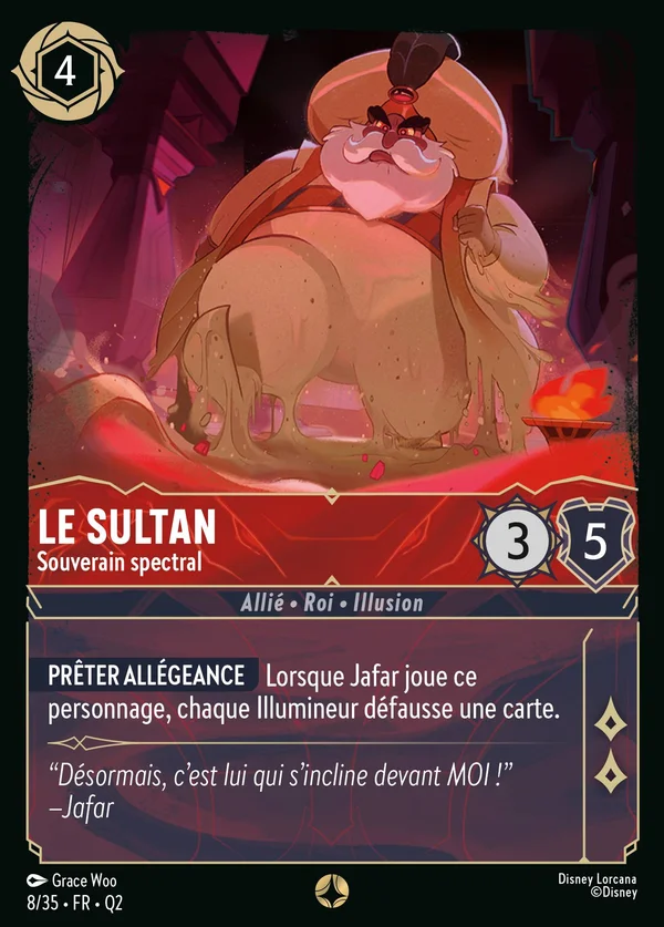 Le Sultan - Souverain spectral — Disney Lorcana Personnage card from Illumineer's Quest: Palace Heist
