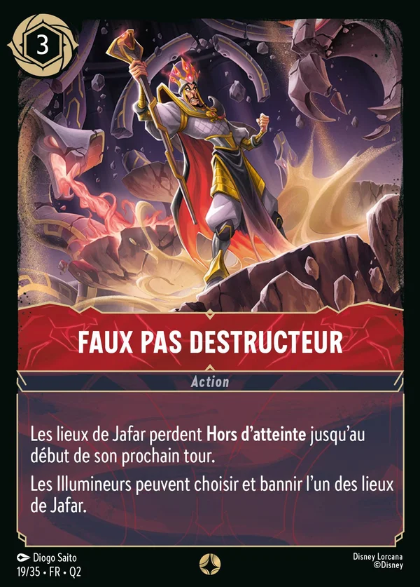 Faux pas destructeur — Disney Lorcana Action card from Illumineer's Quest: Palace Heist