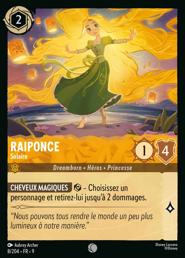 Raiponce - Solaire — Disney Lorcana Personnage card from Fabled
