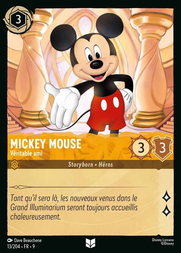 Mickey Mouse - Véritable ami — Disney Lorcana Personnage card from Fabled