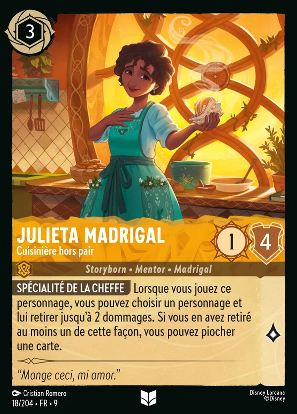Julieta Madrigal - Cuisinière hors pair — Disney Lorcana Personnage card from Fabled