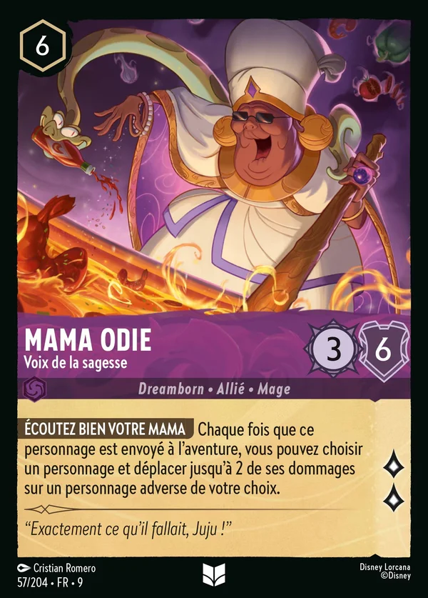 Mama Odie - Voix de la sagesse — Disney Lorcana Personnage card from Fabled