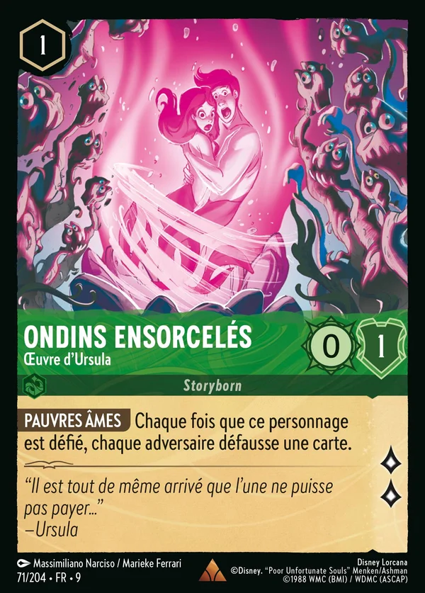 Ondins Ensorcelés - Œuvre d'Ursula — Disney Lorcana Personnage card from Fabled