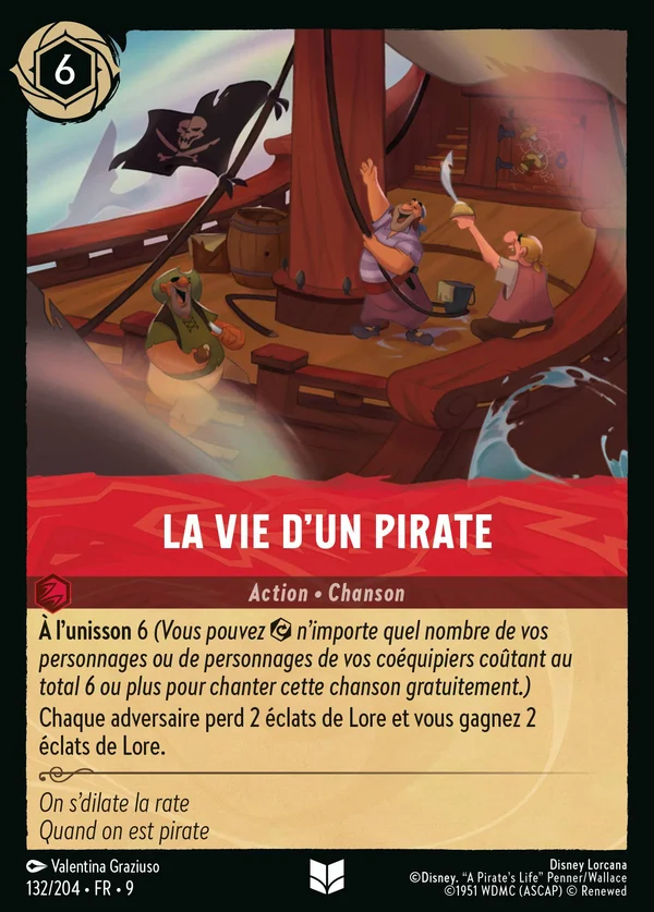 La vie d'un pirate — Disney Lorcana Action card from Fabled