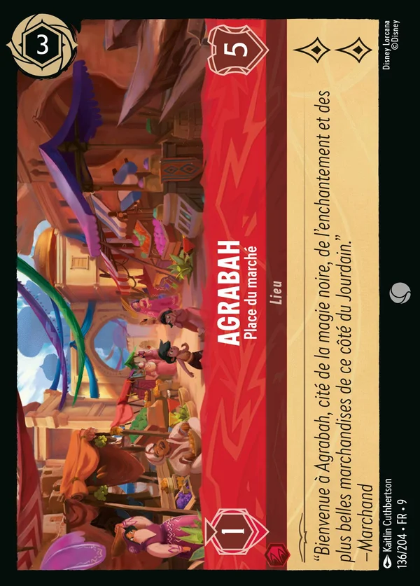 Agrabah - Place du marché — Disney Lorcana Lieu card from Fabled