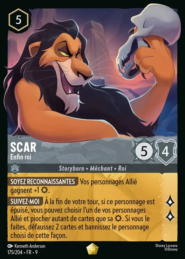 Scar - Enfin roi — Disney Lorcana Personnage card from Fabled