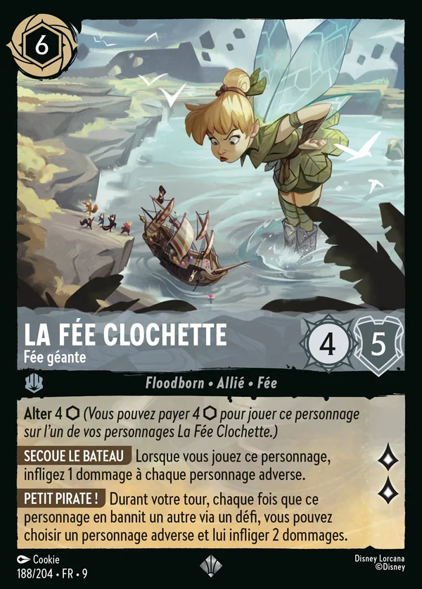 La Fée Clochette - Fée géante — Disney Lorcana Personnage card from Fabled