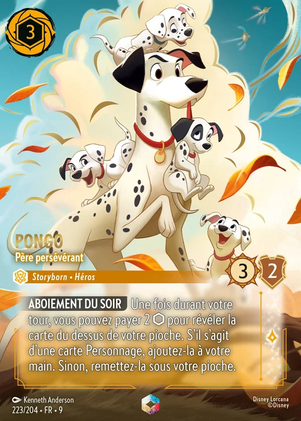 Pongo - Père persévérant — Disney Lorcana Personnage card from Fabled
