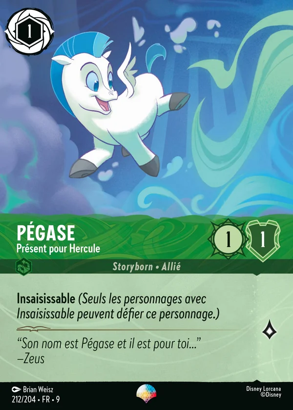 Pégase - Présent pour Hercule — Disney Lorcana Personnage card from Fabled