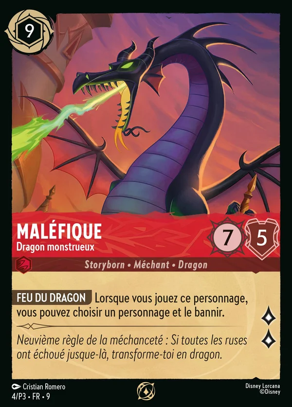 Maléfique - Dragon monstrueux — Disney Lorcana Personnage card from Fabled