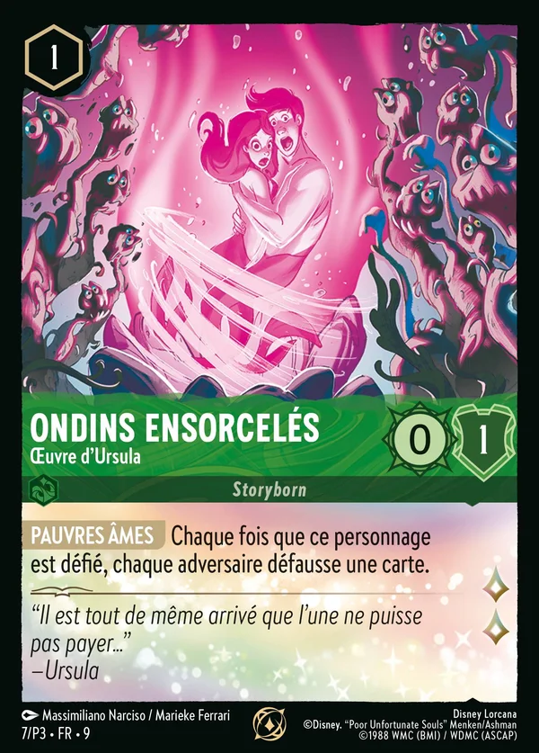 Ondins Ensorcelés - Œuvre d'Ursula — Disney Lorcana Personnage card from Fabled