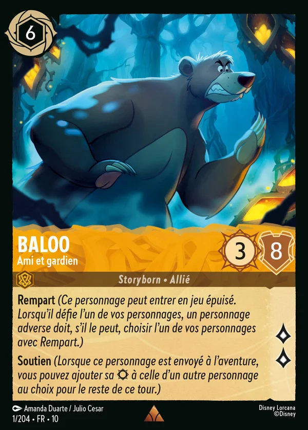 Baloo - Ami et gardien — Disney Lorcana Personnage card from Whispers in the Well