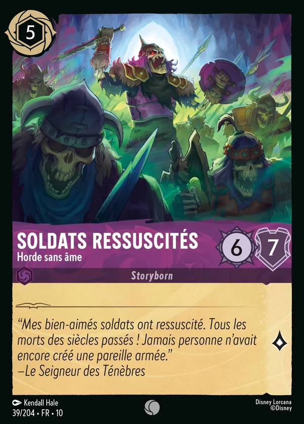 Soldats ressuscités - Horde sans âme — Disney Lorcana Personnage card from Whispers in the Well