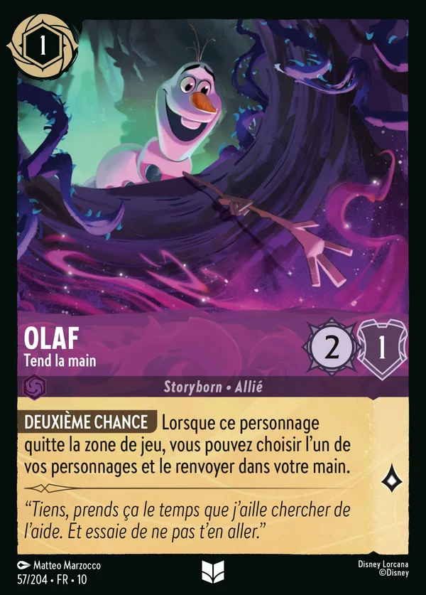 Olaf - Tend la main — Disney Lorcana Personnage card from Whispers in the Well