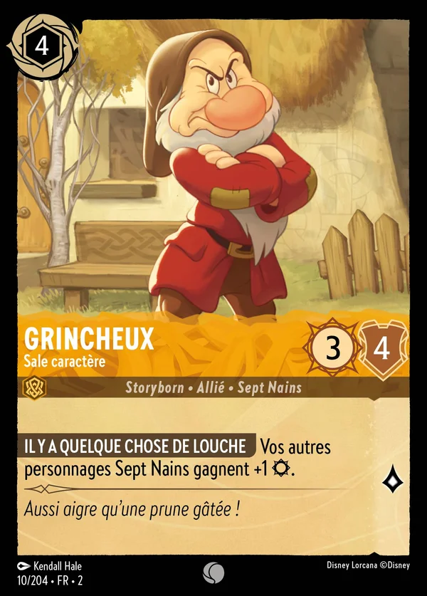 Grincheux - Sale caractère — Disney Lorcana Personnage card from Rise of the Floodborn
