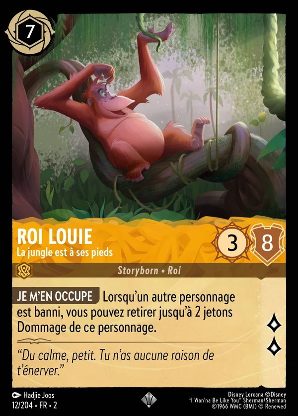 Roi Louie - La jungle est à ses pieds — Disney Lorcana Personnage card from Rise of the Floodborn