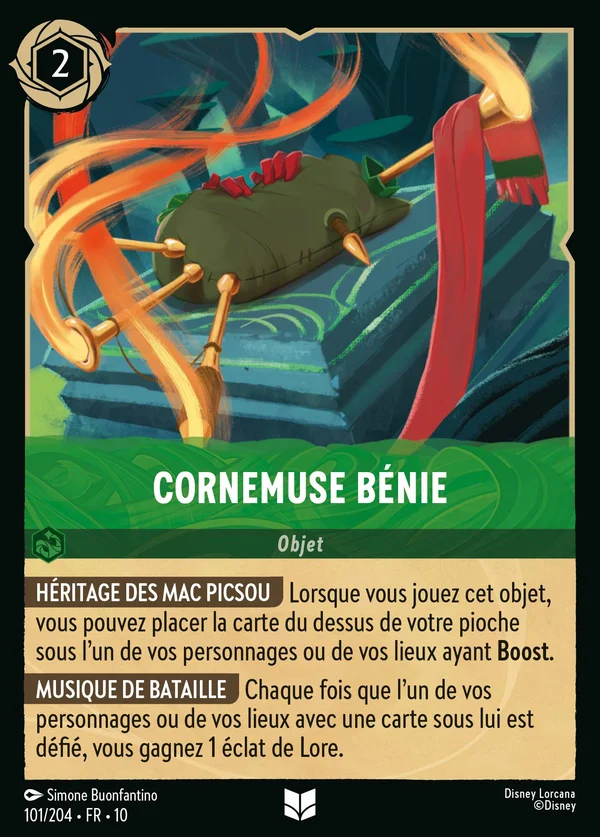 Cornemuse bénie — Disney Lorcana Objet card from Whispers in the Well