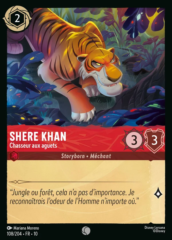 Shere Khan - Chasseur aux aguets — Disney Lorcana Personnage card from Whispers in the Well