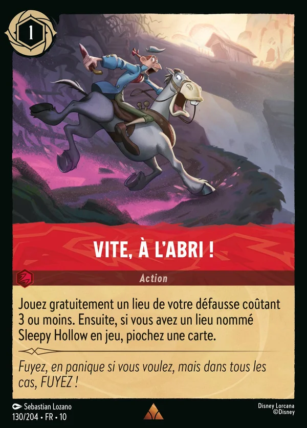 Vite, à l'abri ! — Disney Lorcana Action card from Whispers in the Well