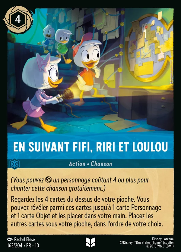En suivant Fifi, Riri et Loulou — Disney Lorcana Action card from Whispers in the Well