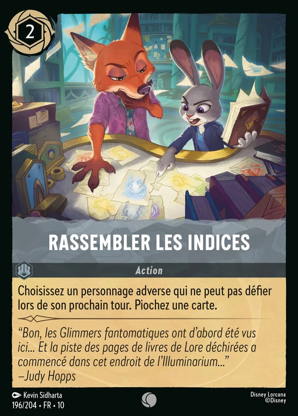 Rassembler les indices — Disney Lorcana Action card from Whispers in the Well