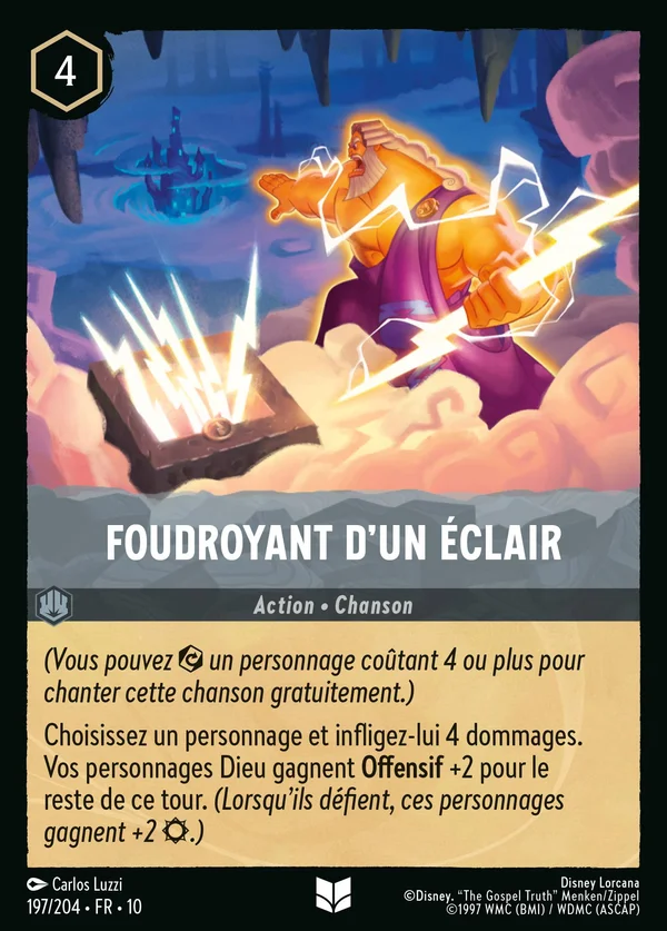 Foudroyant d'un éclair — Disney Lorcana Action card from Whispers in the Well