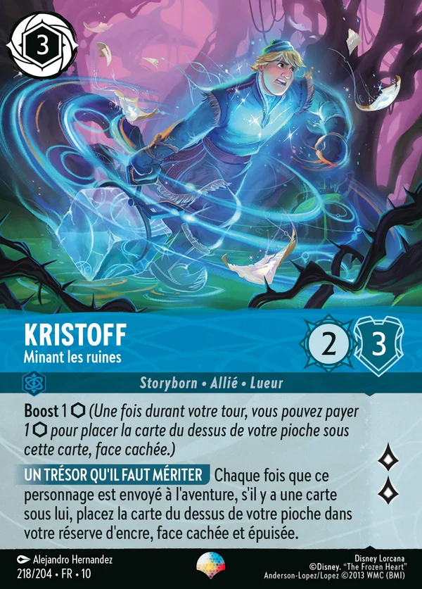 Kristoff - Minant les ruines — Disney Lorcana Personnage card from Whispers in the Well