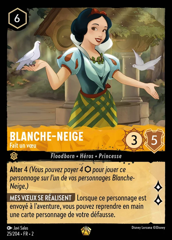 Blanche-Neige - Fait un vœu — Disney Lorcana Personnage card from Rise of the Floodborn