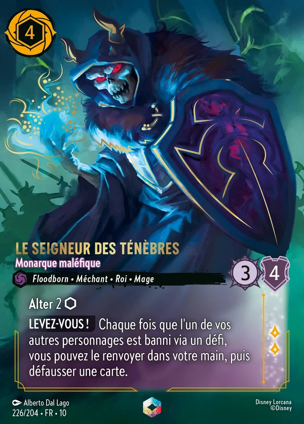 Le Seigneur des Ténèbres - Monarque maléfique — Disney Lorcana Personnage card from Whispers in the Well