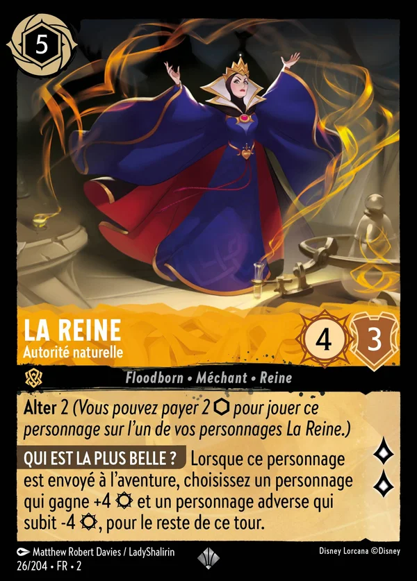 La Reine - Autorité naturelle — Disney Lorcana Personnage card from Rise of the Floodborn