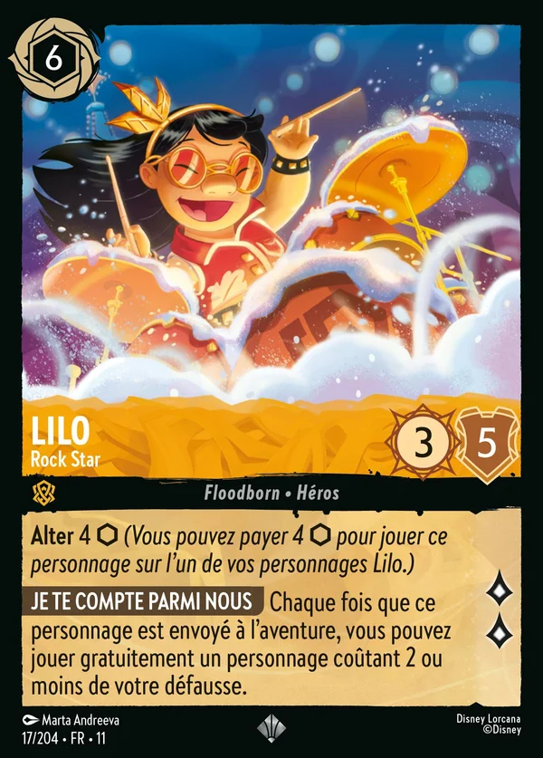 Lilo - Rock Star — Disney Lorcana Personnage card from Winterspell