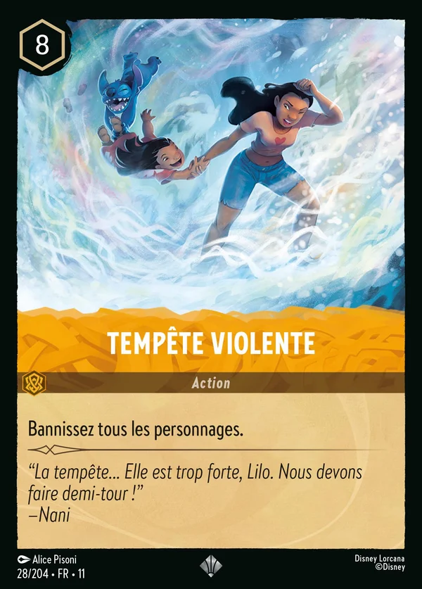 Tempête violente — Disney Lorcana Action card from Winterspell