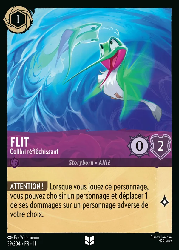 Flit - Colibri réfléchissant — Disney Lorcana Personnage card from Winterspell