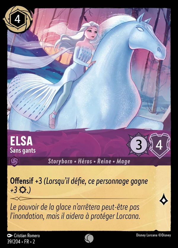 Elsa - Sans gants — Disney Lorcana Personnage card from Rise of the Floodborn