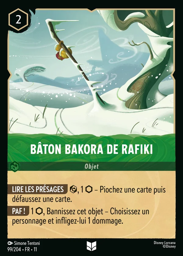 Bâton bakora de Rafiki — Disney Lorcana Objet card from Winterspell