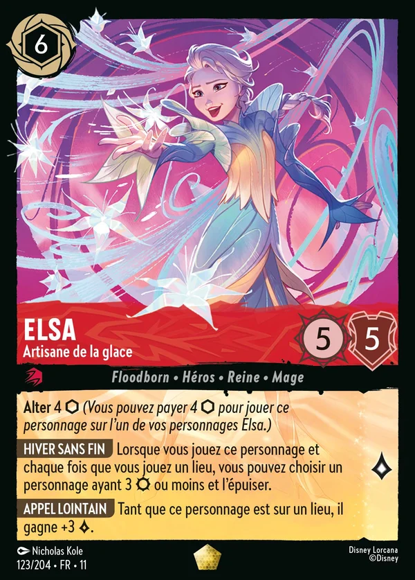 Elsa - Artisane de la glace — Disney Lorcana Personnage card from Winterspell