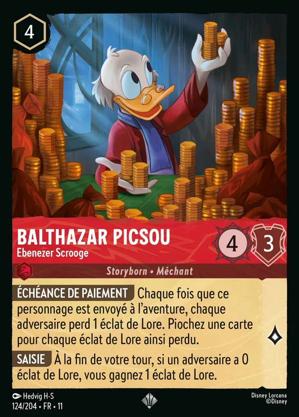 Balthazar Picsou - Ebenezer Scrooge — Disney Lorcana Personnage card from Winterspell