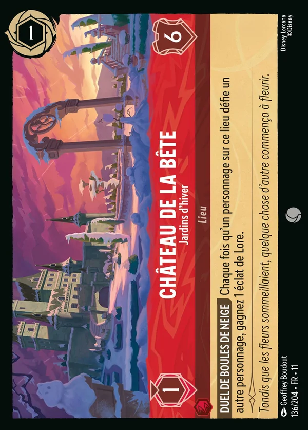 Château de la Bête - Jardins d'hiver — Disney Lorcana Lieu card from Winterspell