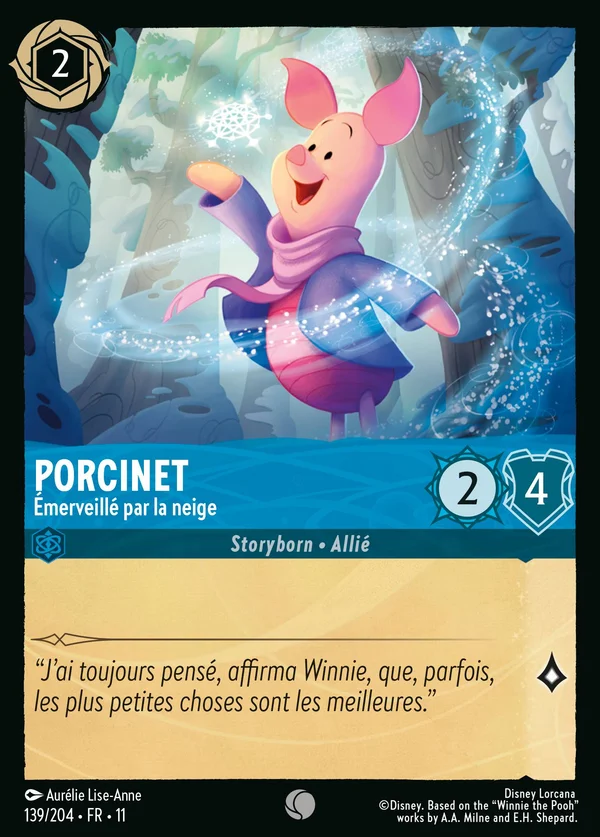 Porcinet - Émerveillé par la neige — Disney Lorcana Personnage card from Winterspell
