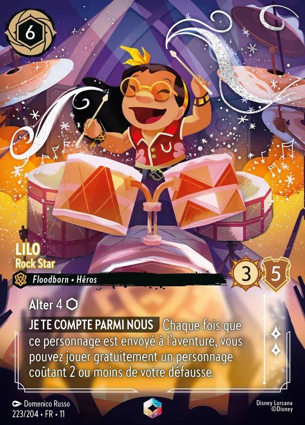 Lilo - Rock Star — Disney Lorcana Personnage card from Winterspell